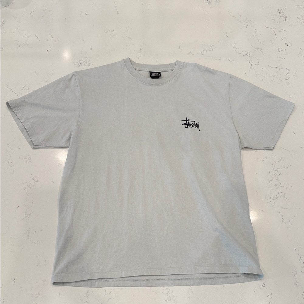 Stussy Light Gray Short Sleeve Tee Size L